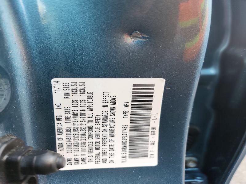 54316676 :رقم المزاد ، 5J6RM4H35FL017489 vin ، 2015 Honda Cr-v مزاد بيع