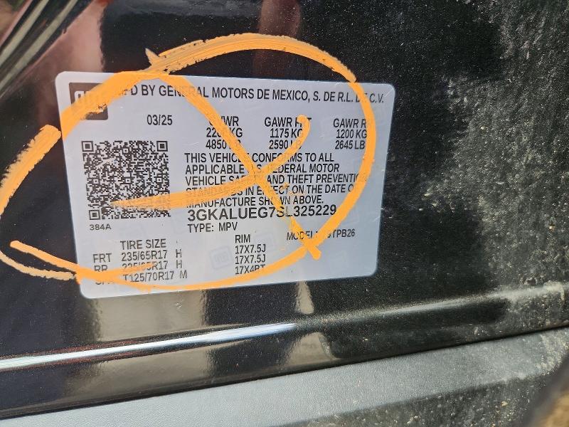 2025 Gmc Terrain მანქანა იყიდება აუქციონზე, vin: 3GKALUEG7SL325229, აუქციონის ნომერი: 52573596
