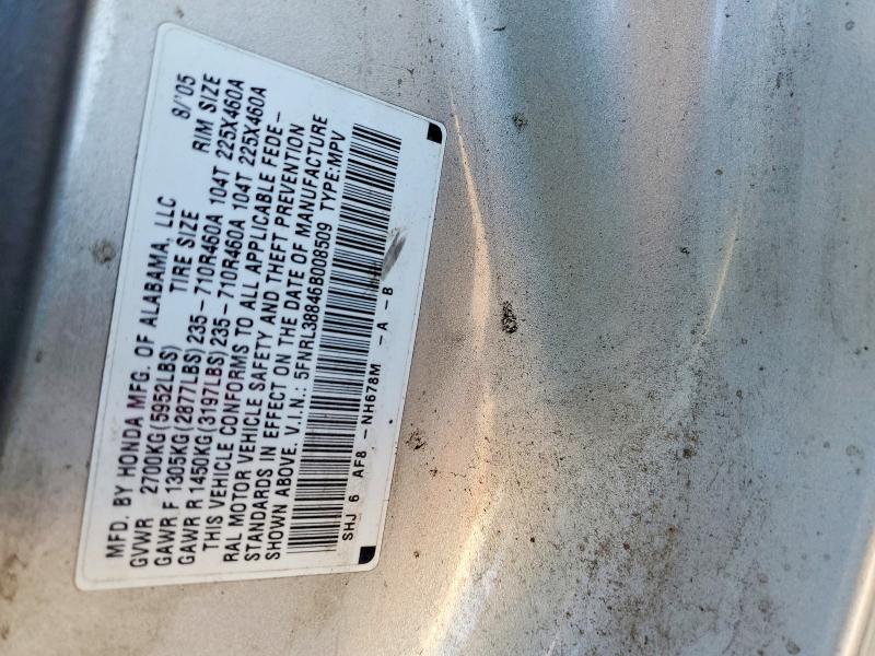52865246 :رقم المزاد ، 5FNRL38846B008509 vin ، 2006 Honda Odyssey مزاد بيع