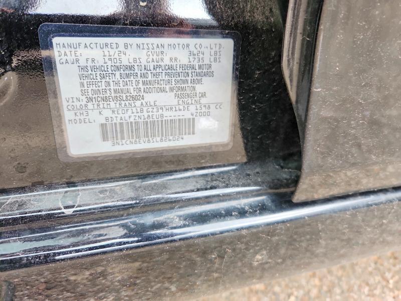 Продажа на аукционе авто 2025 Nissan Versa, vin: 3N1CN8EV8SL826024, номер лота: 54674586