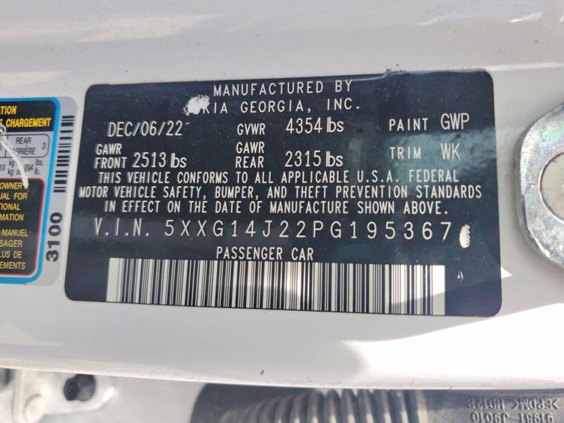 Продажа на аукционе авто 2023 Kia K5, vin: 5XXG14J22PG195367, номер лота: 54918976