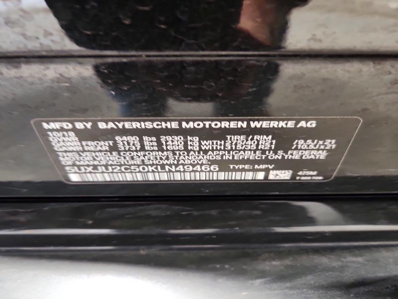 51966976 :رقم المزاد ، 5UXJU2C50KLN49466 vin ، 2019 Bmw X5 مزاد بيع