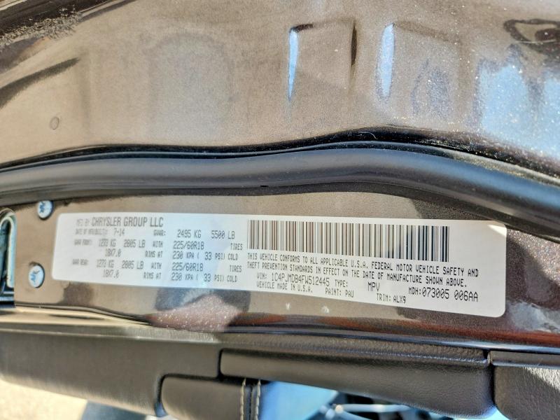 Продажа на аукционе авто 2015 Jeep Cherokee, vin: 1C4PJMDB4FW512445, номер лота: 53279136