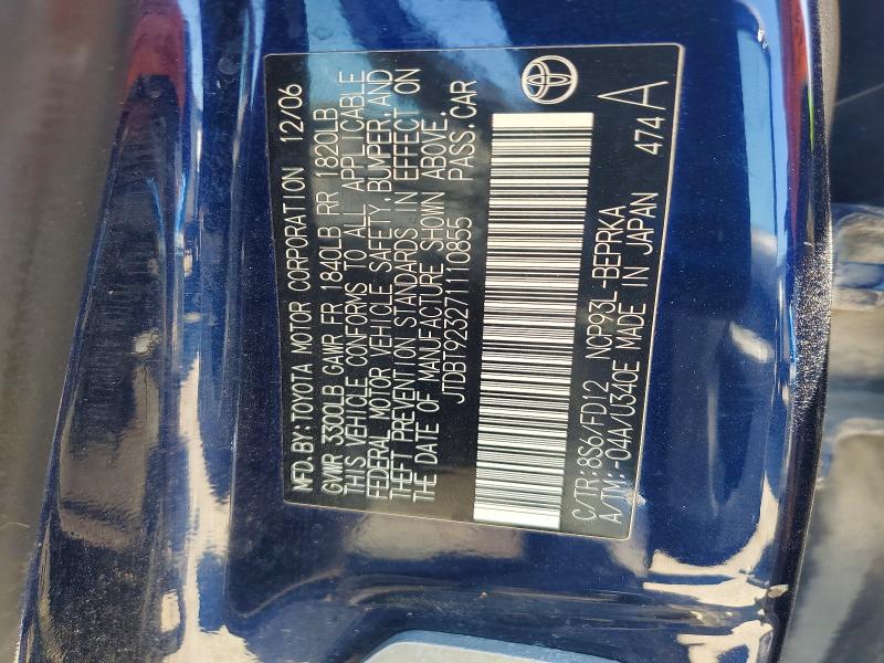 Продажа на аукционе авто 2007 Toyota Yaris, vin: JTDBT923271110855, номер лота: 51599056