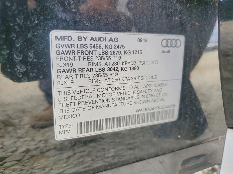Продажа на аукционе авто 2018 Audi Q5, vin: WA1BNAFY5J2243395, номер лота: 54552356