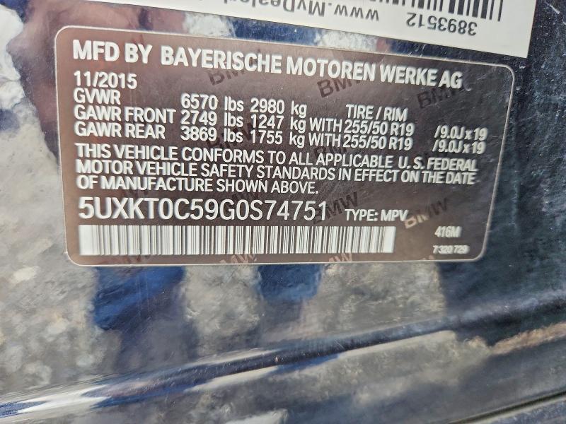 Продаж на аукціоні авто 2016 Bmw X5, vin: 5UXKT0C59G0S74751, номер лоту: 54854476