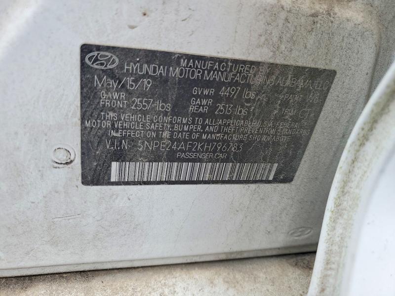 Aukcja sprzedaży 2019 Hyundai Sonata, vin: 5NPE24AF2KH796783, numer aukcji: 55264986