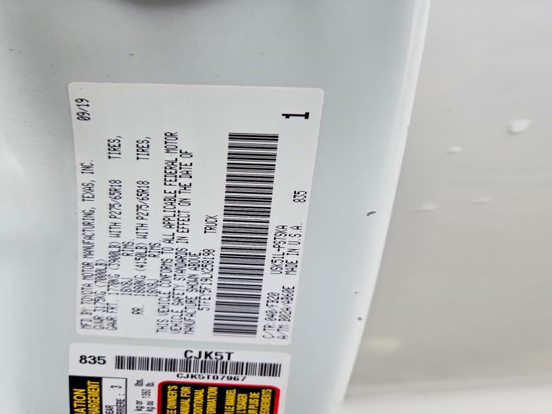 Aukcja sprzedaży 2020 Toyota Tundra, vin: 5TFEY5F19LX258198, numer aukcji: 53574306