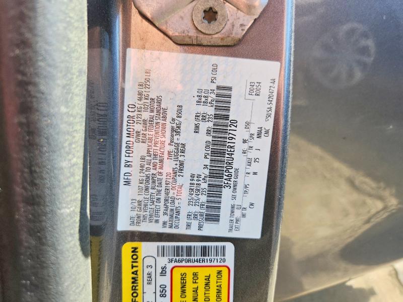 Продаж на аукціоні авто 2014 Ford Fusion, vin: 3FA6P0RU4ER197120, номер лоту: 53989216