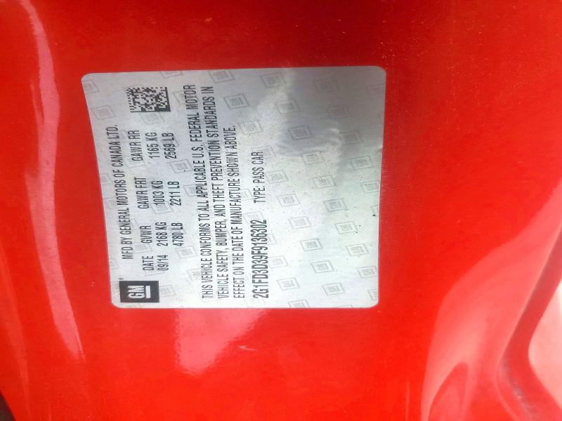 Aukcja sprzedaży 2015 Chevrolet Camaro, vin: 2G1FD3D39F9136302, numer aukcji: 51873646