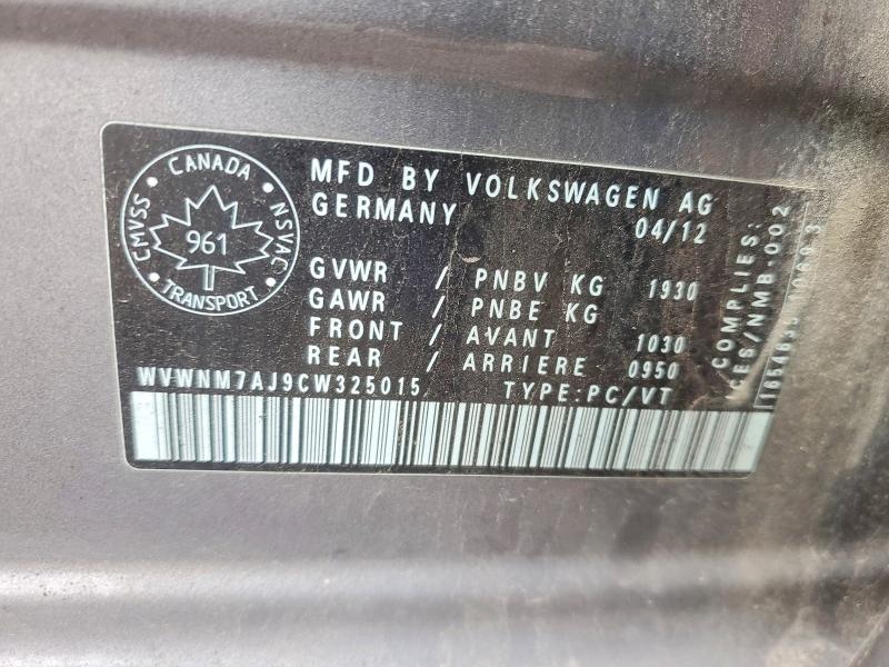 Aukcja sprzedaży 2012 Volkswagen Golf, vin: WVWNM7AJ9CW325015, numer aukcji: 53203946