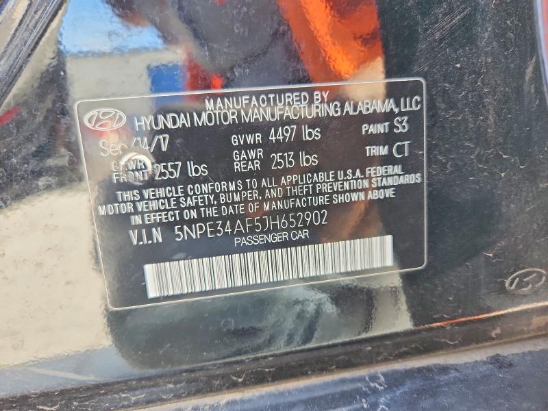 Aukcja sprzedaży 2018 Hyundai Sonata, vin: 5NPE34AF5JH652902, numer aukcji: 51905566