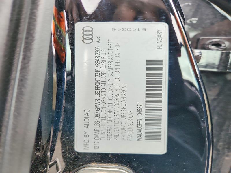 Продажа на аукционе авто 2018 Audi A3, vin: WAUAUGFF6J1045871, номер лота: 54779286