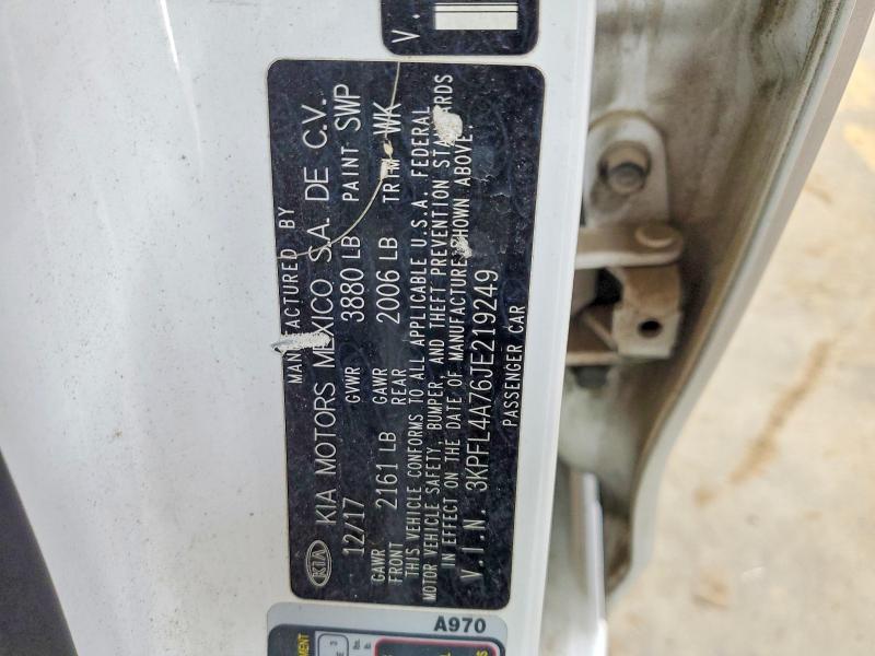 53708826 :رقم المزاد ، 3KPFL4A76JE219249 vin ، 2018 Kia Forte مزاد بيع