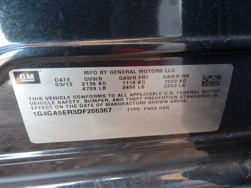 Продаж на аукціоні авто 2013 Buick Lacrosse, vin: 1G4GA5ER3DF266367, номер лоту: 53576566