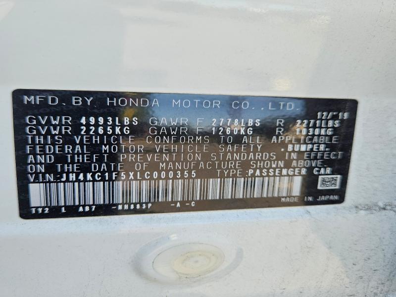 Продажа на аукционе авто 2020 Acura Rlx, vin: JH4KC1F5XLC000355, номер лота: 49156566