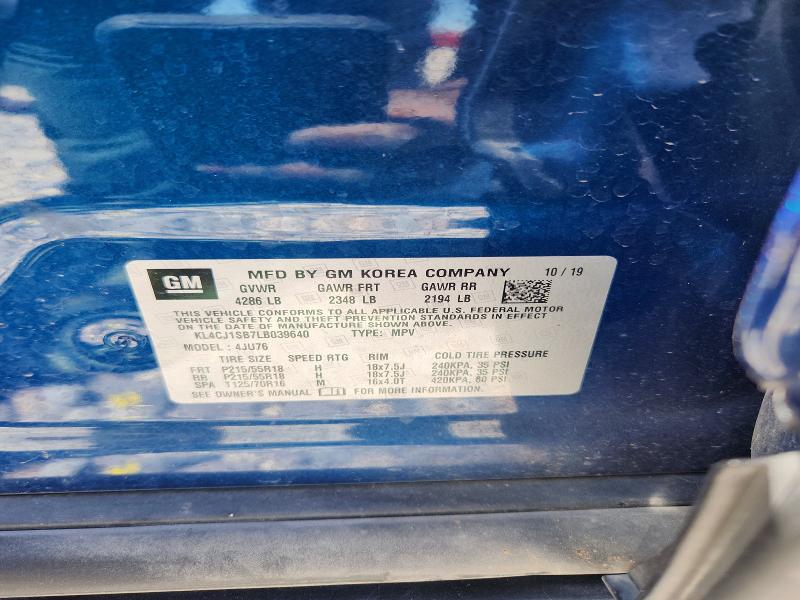 Aukcja sprzedaży 2020 Buick Encore, vin: KL4CJ1SB7LB039640, numer aukcji: 52846146