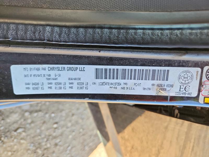 Auction sale of the 2010 Chrysler Sebring, vin: 1C3CC4FB1AN197354, lot number: 53212776