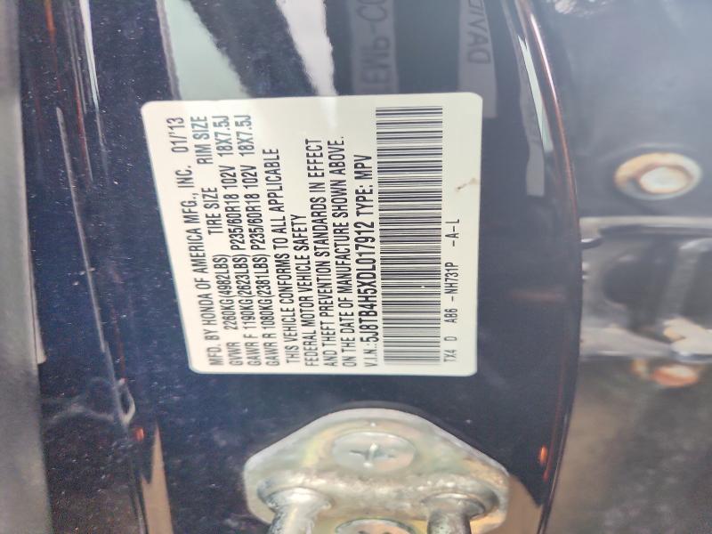52944276 :رقم المزاد ، 5J8TB4H5XDL017912 vin ، 2013 Acura Rdx مزاد بيع