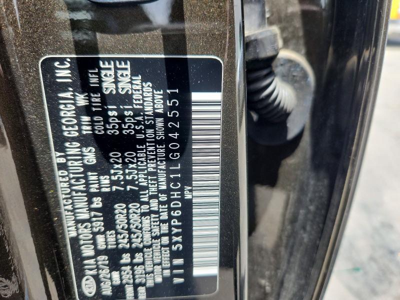 Aukcja sprzedaży 2020 Kia Telluride, vin: 5XYP6DHC1LG042551, numer aukcji: 52529356