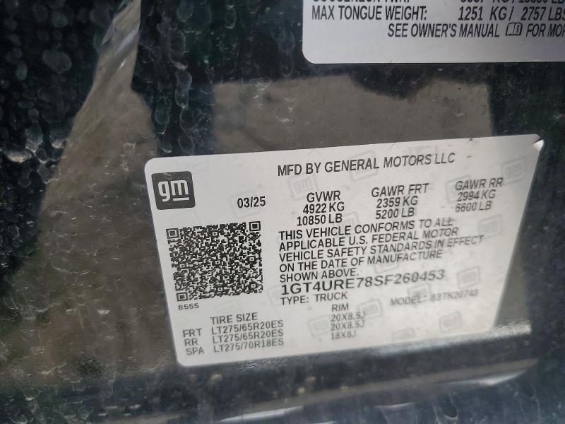 Aukcja sprzedaży 2025 Gmc Sierra, vin: 1GT4URE78SF260453, numer aukcji: 52036376
