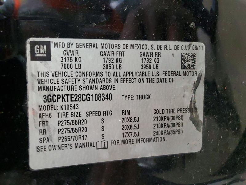 Продаж на аукціоні авто 2012 Chevrolet Silverado, vin: 3GCPKTE28CG108340, номер лоту: 54668336