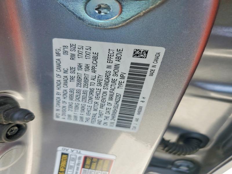 Продаж на аукціоні авто 2018 Honda Cr-v, vin: 2HKRW5H30JH422257, номер лоту: 52314496