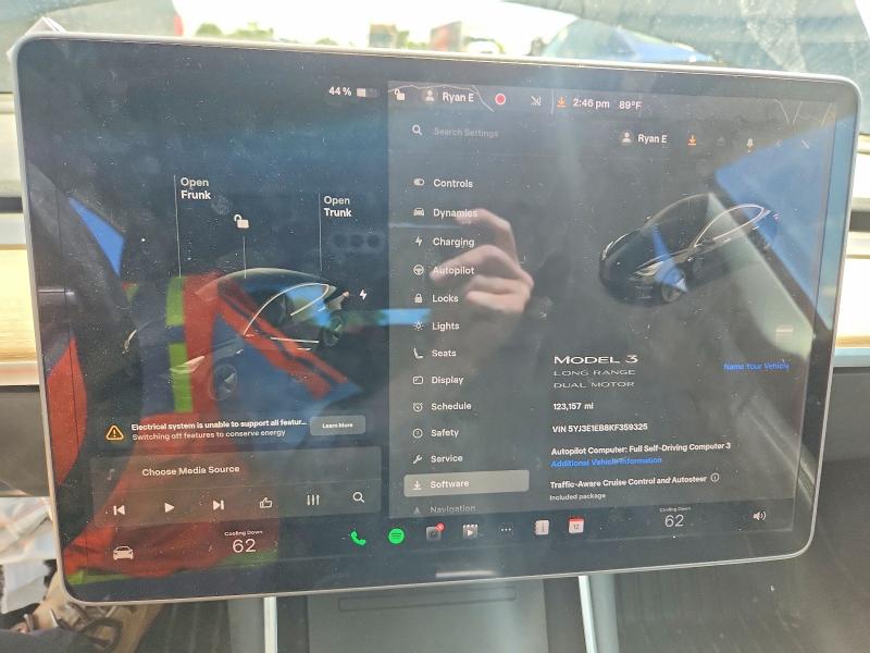 Aukcja sprzedaży 2019 Tesla Model 3, vin: 5YJ3E1EB8KF359325, numer aukcji: 52774856