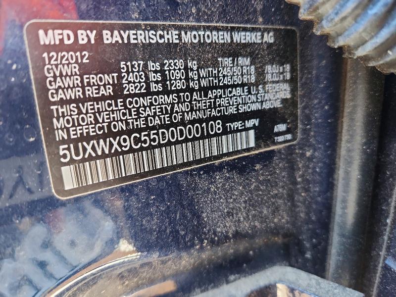 Aukcja sprzedaży 2013 Bmw X3, vin: 5UXWX9C55D0D00108, numer aukcji: 53285636