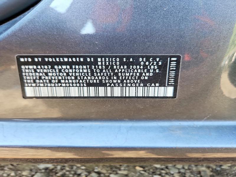 Aukcja sprzedaży 2023 Volkswagen Jetta, vin: 3VW7M7BU3PM050035, numer aukcji: 53657016