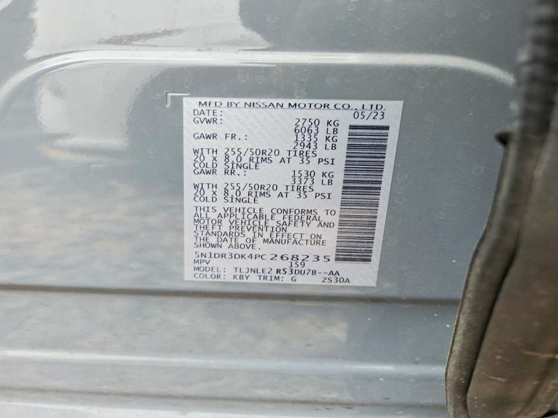 54331546 :رقم المزاد ، 5N1DR3DK4PC268235 vin ، 2023 Nissan Pathfinder مزاد بيع