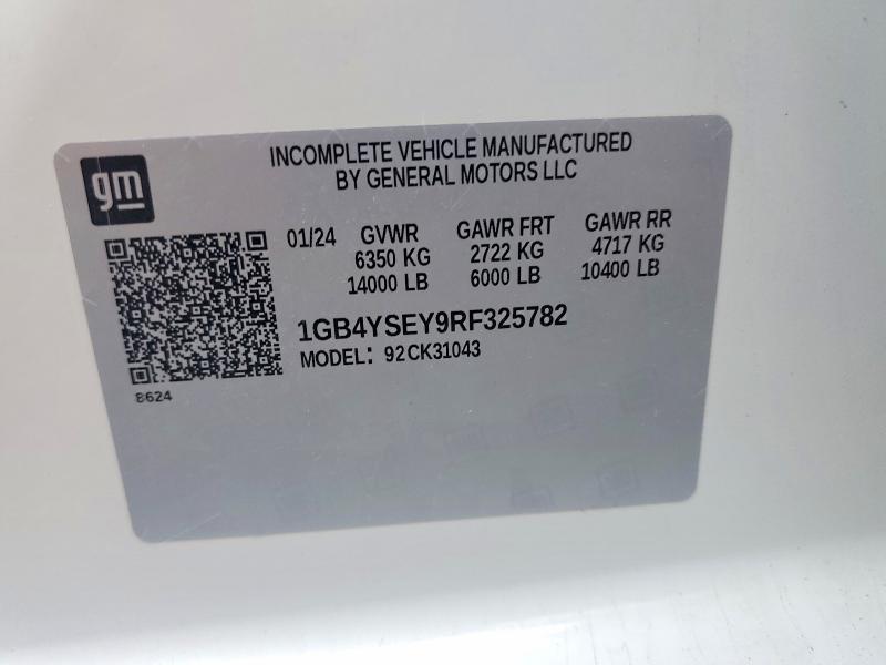 53250166 :رقم المزاد ، 1GB4YSEY9RF325782 vin ، 2024 Chevrolet Silverado مزاد بيع