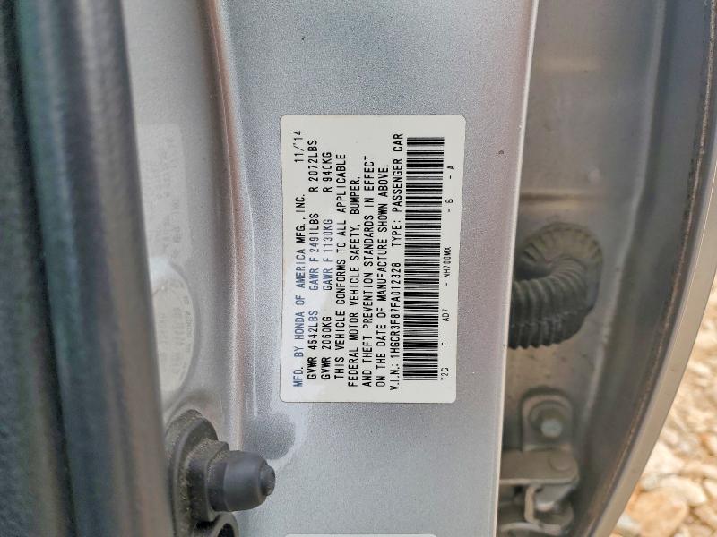 Aukcja sprzedaży 2015 Honda Accord, vin: 1HGCR3F87FA012328, numer aukcji: 53117036