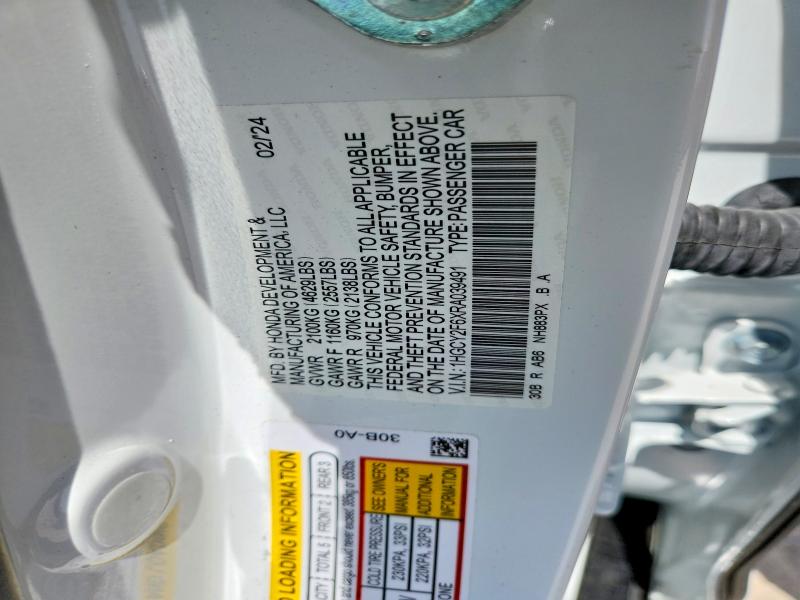 Продажа на аукционе авто 2024 Honda Accord, vin: 1HGCY2F6XRA039491, номер лота: 53955756