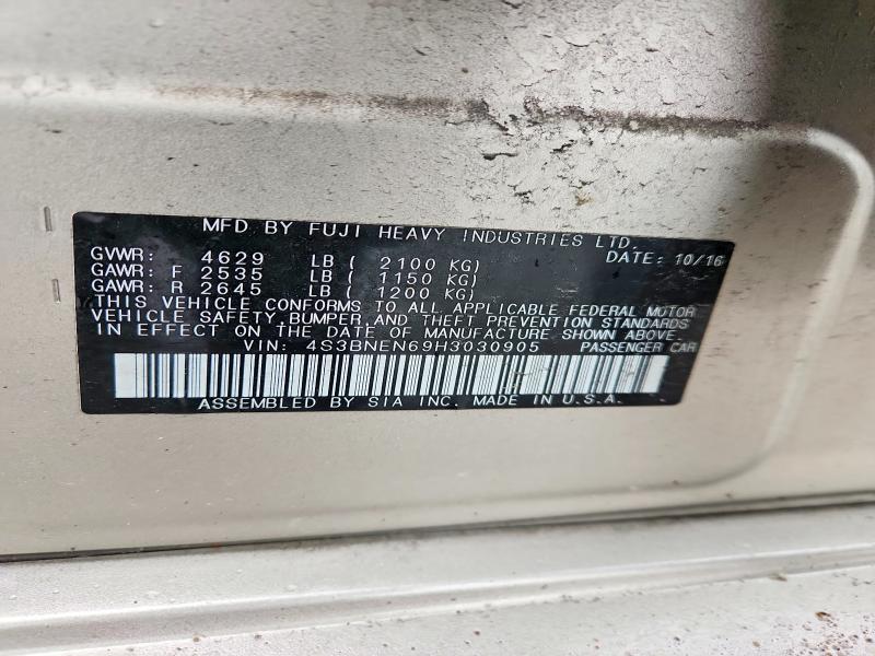 Aukcja sprzedaży 2017 Subaru Legacy, vin: 4S3BNEN69H3030905, numer aukcji: 51674966
