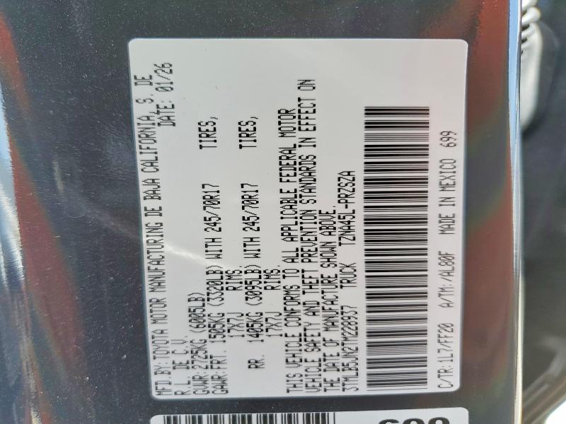 Aukcja sprzedaży 2026 Toyota Tacoma, vin: 3TMLB5JN2TM228937, numer aukcji: 51997526