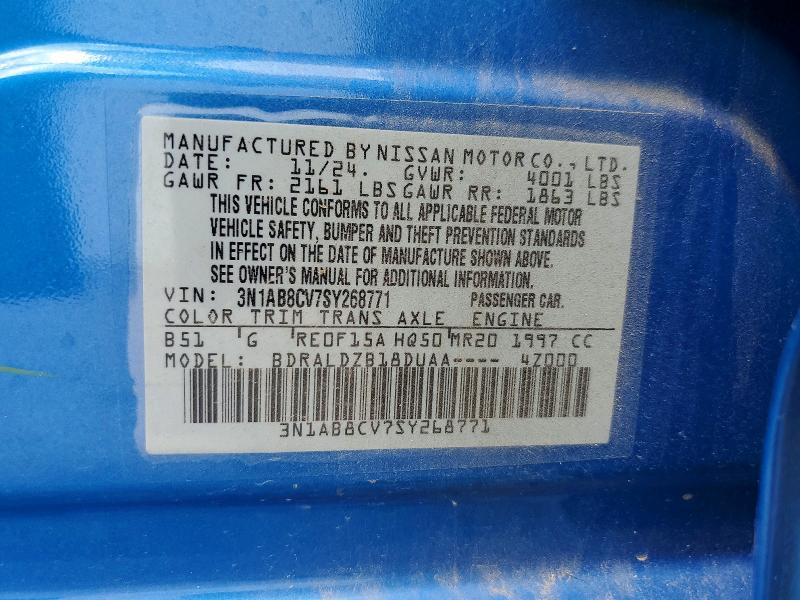 Aukcja sprzedaży 2025 Nissan Sentra, vin: 3N1AB8CV7SY268771, numer aukcji: 54610546