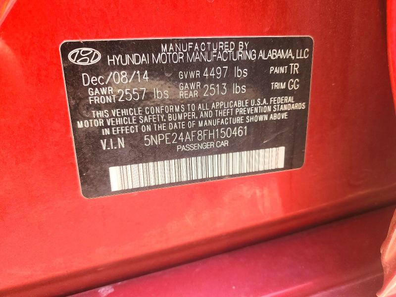 Aukcja sprzedaży 2015 Hyundai Sonata, vin: 5NPE24AF8FH150461, numer aukcji: 52726196