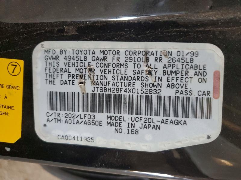 Aukcja sprzedaży 1999 Lexus Ls, vin: JT8BH28F4X0152832, numer aukcji: 55714726
