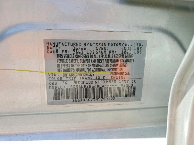 Aukcja sprzedaży 2022 Nissan Sentra, vin: 3N1AB8CV9NY290372, numer aukcji: 53420266