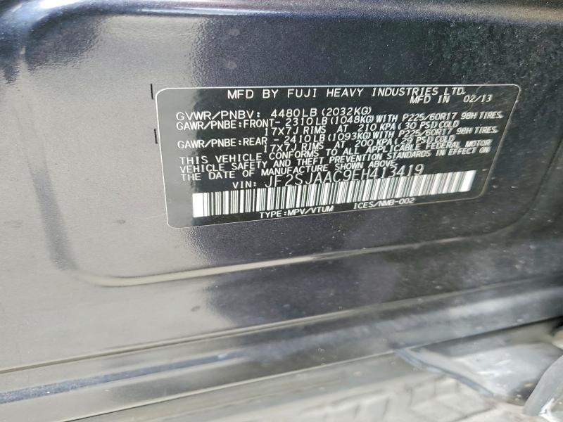 Aukcja sprzedaży 2014 Subaru Forester, vin: JF2SJAAC9EH413419, numer aukcji: 52480836