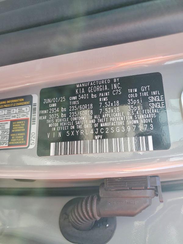 Aukcja sprzedaży 2025 Kia Sorento, vin: 5XYRL4JC2SG397173, numer aukcji: 52584986