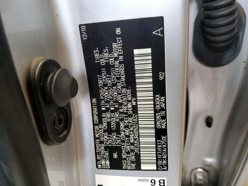 Продаж на аукціоні авто 2011 Toyota 4runner, vin: JTEZU5JR6B5021832, номер лоту: 54123776