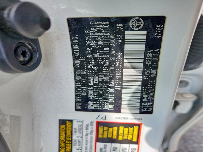 Aukcja sprzedaży 2016 Toyota Camry, vin: 4T1BF1FK0GU223949, numer aukcji: 55021836