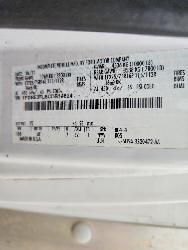 Продажа на аукционе авто 2012 Ford E350, vin: 1FDSE3FL6CDB14624, номер лота: 50839386