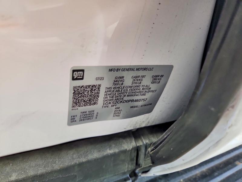 Продаж на аукціоні авто 2023 Gmc Yukon, vin: 1GKS2CKD0PR460757, номер лоту: 53955186