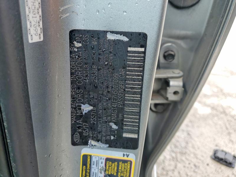 52369006 :رقم المزاد ، KNAGT4LE7H5017099 vin ، 2017 Kia Optima مزاد بيع