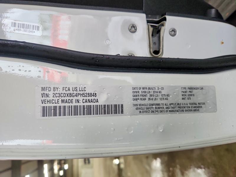 54927326 :رقم المزاد ، 2C3CDXBG4PH528848 vin ، 2023 Dodge Charger مزاد بيع