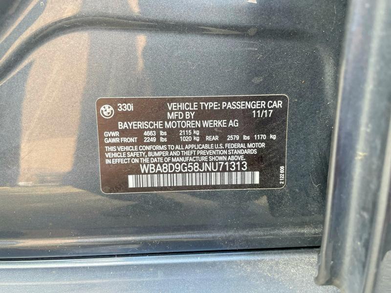 Продажа на аукционе авто 2018 Bmw 330, vin: WBA8D9G58JNU71313, номер лота: 53620546