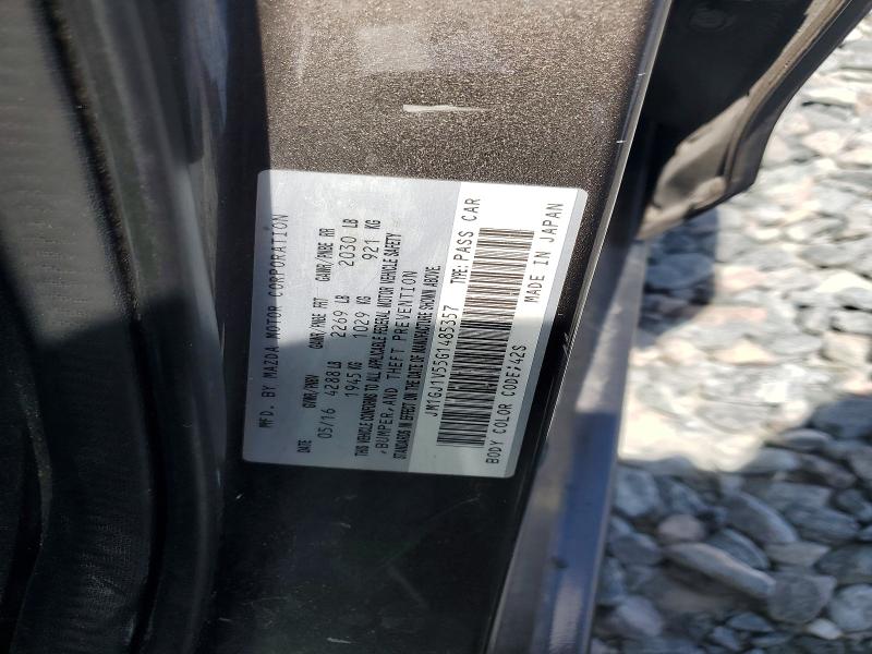 Aukcja sprzedaży 2016 Mazda 6, vin: JM1GJ1V55G1485357, numer aukcji: 54953456
